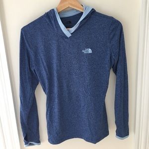 North Face hooded long sleeve shirt